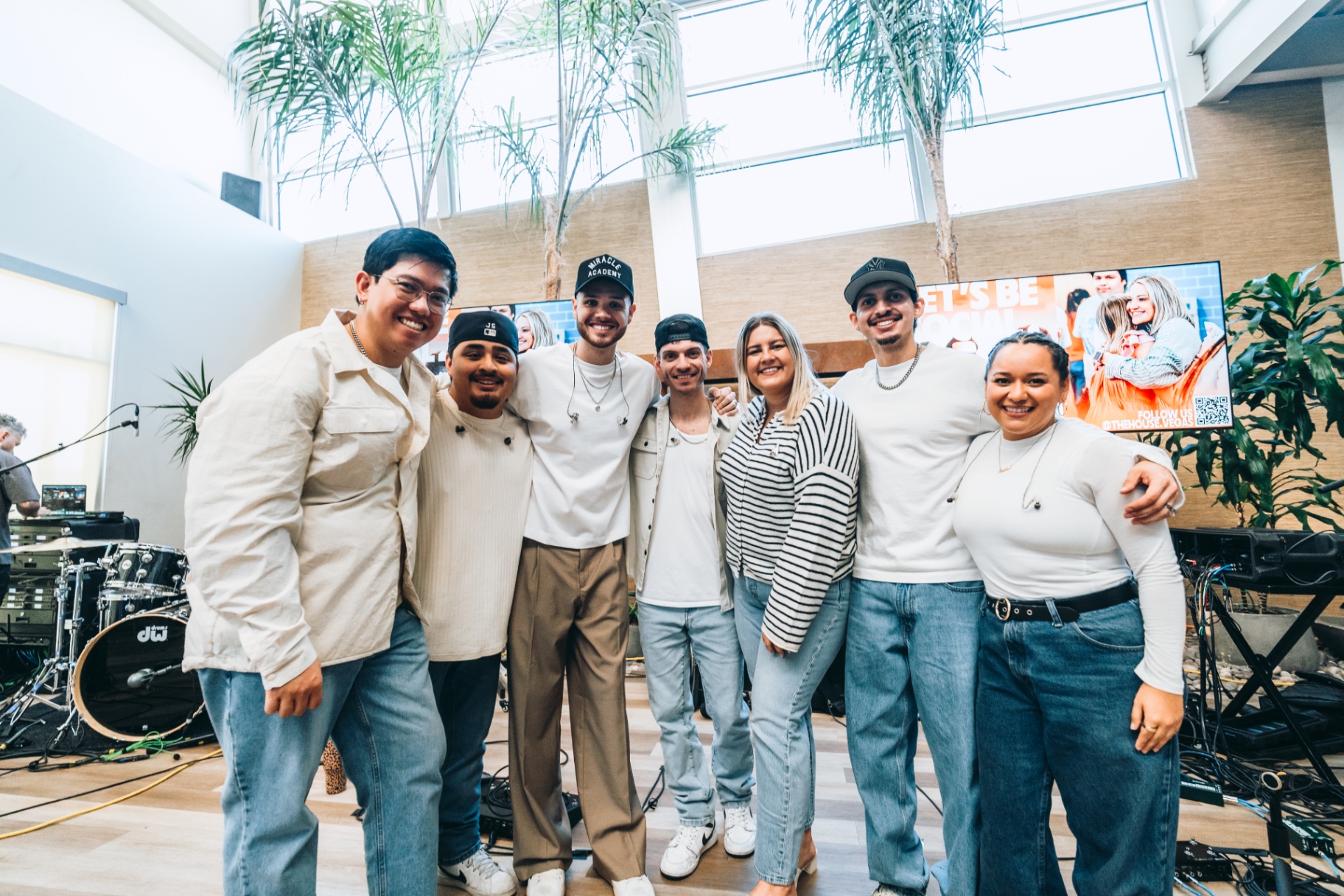 The House Vegas worship team together after service
